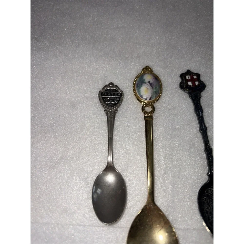 Spoons - 3 Vintage Souvenir, Copper, Stainless Steel. Florida, London